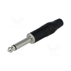 Wtyk Jack 6,3 mono prosty czarny AMPHENOL / ACPM-GB
