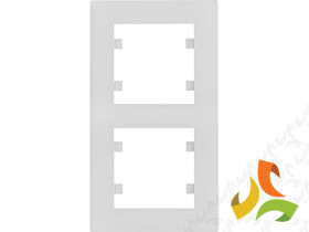 LUMINA INTENSE Ramka 2 podwójna pionowa biała WL5620 HAGER