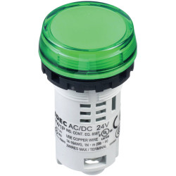 IDEC YW1P-1BUQ4G Indicator Light White/Green 24V AC/DC 1pc