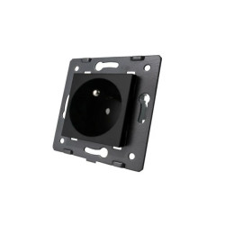 Livolo CZARNY WKŁAD GNIAZDA ELEKTRYCZNEGO 16A FRENCH (BOLEC) C7-C1FR-12