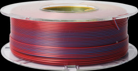 PMMA-1022-005 PLA Silk Tri Color filament, red/yellow/blue, 1.75 mm, 1 kg