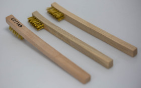 Szczotka druciana grubość pędzla: 196mm długośc włosia: 12mm Cottam Mosiądz