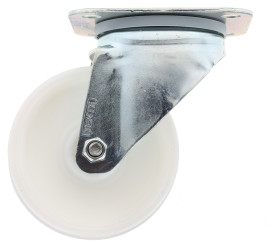 Koło samonastawne średnica kabla 100mm Płyta Tente 200kg wysokość całkowita 128mm