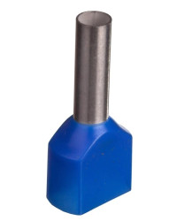 Końcówka tulejkowa izolowana TID 2x2,5mm2/10mm niebieska cynowana TID2x2,5L10 /100szt./