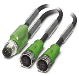 Przewód czujnik-siłownik ze złączem Złącze M12 liczba rdzeni 4 długość 300mm Rodzaj A Męskie Złącze B Złącze M12