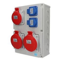 Rozdzielnica 2x5x32A 5x16A 2x3x16A INA=32A IP54 SB-003005-S0050-54