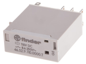 Przekaźnik mocy 110V dc DPDT Finder 1.2W, Wciskane 23500Ω Szybkie łączenie