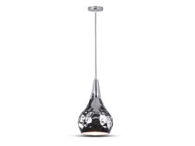 VT-8200 Lampa wisząca kula klosz: chrom z przetłoczeniami średnica: 180 3707 V-TAC