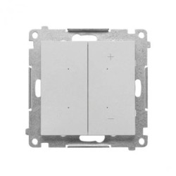 Simon 55 DIMMER – Ściemniacz do LED ściemnialnych, klawiszowy (moduł) Aluminium mat TESL1W.01/143