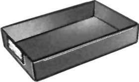 Stacking box, without drawers, black, (L x W x D) 165 x 260 x 45 mm, A4-4N-6-10