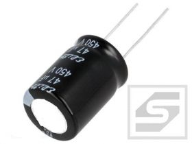 Kondensator elek. 47uF/450V;105C; PF;18x31.5mm;Elite;2000h;THT;(38)