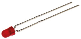 LED, THT, czerwona, 2-Pin, 2 V, 60 °, Vishay