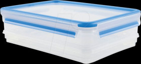 508557 EMSA CLIP &amp; CLOSE food storage containers blue 1.0/1.65 l