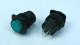 PBS-13BG 1,0A/250V GREEN PRZYCISK ZWIERN