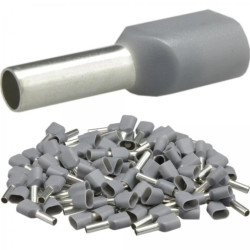 Końcówka tulejkowa izolowana podwójna typ HI / TE DIN 2x 4-12 miedziana cynowana galwanicznie Elpromet /100szt/