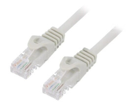 Patch cord U/UTP, Cat 6, RJ45 wtyk z obu stron, linka, CCA, 0,5m PP6U-0.5M