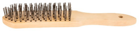 Szczotka druciana 6-rzędowa, drewniany uchwyt /6szt./