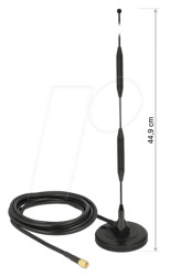 12425 LTE Antenna SMA plug 5 dBi fixed omni, 3 m
