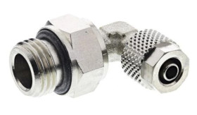 Złącze kątowe gwint G 1/4 męskie, Wciskane 6 mm RS PRO