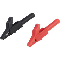 VOLTCRAFT MSK-102 Alligator clip 4 mm socket Black Red