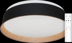 20500110 VIVIA ceiling light, CCT, dimmable, round, black, with remote co