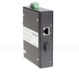 Konwerter przemysłowy 1x 100/1000TX (RJ-45) + 1x 1000FX (SFP) (Wave Industrial WO-IC-M1GF1GT)