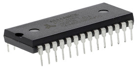 SRAM 64kbit montaż Otwór przezierny 28 -pinowy 8k x 8 bitów PDIP, Od 2,7 V do 5,5 V