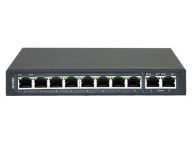 Switch PoE Desktop 10x port RJ45 (Gigabit Ethernet 1000Mb/s, w tym 8x PoE+ i 2x Uplink) przełącznik niezarządzalny AVIZIO
