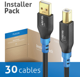 FI-U200-020-PCK USB 480 Mb/s cable, A plug to B plug, 2.0 m, pack of 30