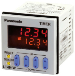 Timer Relay Montaż na panelu 24V ac Panasonic 0 → 9999 h, 0 → 9999 min, 0 → 9999s LT4H-W