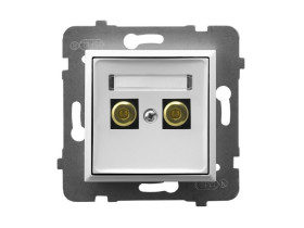 ARIA Gniazdo głośnikowe pojedyncze białe GGN-1U/m/00 OSPEL