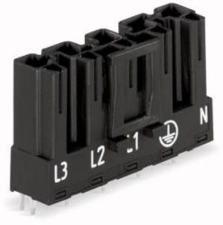 Wtyk 5-torowy 2-przewodowy czarny WINSTA 770-815 /50szt./