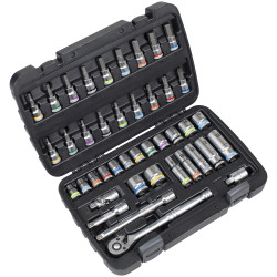 Sealey AK7915 Socket &amp; Socket Bit Set 3/8&quot;Sq Drive 42pc