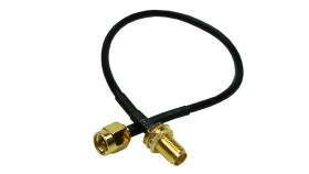 Przedłużacz Do Obudów I Anten Sma, Rmam/Smaf, Kabel Rg174-20Cm, Czarny,...