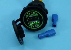 PODW.ŁAD.USB LED GREEN 5V 2.1