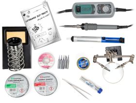 Zestaw do lutowania: stacja lutownicza Yihua 908+ 50W, akcesoria