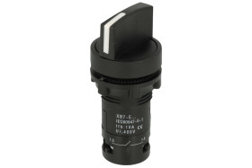 Przełącznik; obrotowy; XB7-ED33 / XB7-ND33; ON-OFF-ON; 3 pozycje; bistabilny; na panel; śrubowe; 2 tory; czarnawy; 10A; 400V AC;