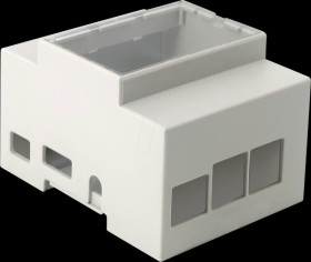 RB-CASE+07 Housing for Raspberry Pi 3, top-hat rail, grey/trans.