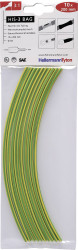 HellermannTyton 308-30617 Rurka termokurczliwa bez kleju HIS-3-BAG-6/2-PO-X-GNYE, 3:1, od 6 mm do 2 mm, 2 m