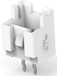 Pin header, 2 pole, pitch 2.5 mm, straight, natural, 1969729-2