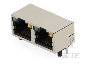Złącze Ethernet Żeński Złącze RJ45 Przewlekany Cat5 TE Connectivity, 90° 8-żyłowe