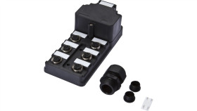 Rozdzielacz, 6X M12 5Pin, Pbt, M20 X 1,5 Z Tworzywa Sztucznego, Ze Złączką...