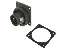 6132-6.UZłącze zasilające AC 3-fazowe gniazdo 16A 230VAC IP67 męskie