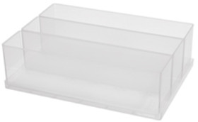 Compartment insert kit, with 3 pieces, transparent, (W x D) 238 x 168 mm, EINSATZ 80 3XBA8-3