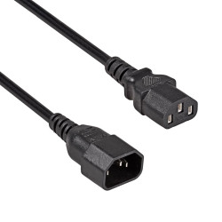 Kabel zasilający Akyga AK-PC-07C przedłużacz CU IEC C13 / C14 3m