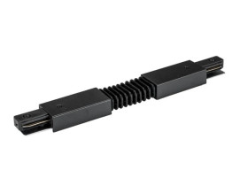 Łącznik Elastyczny Czarny 1-fazowy do Szyn Oświetleniowych