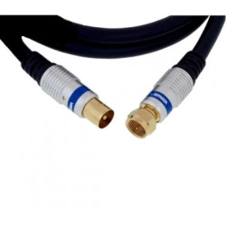 Profesjonalny kabel przyłącze wtyk F - wtyk IEC antenowy digital do TVK, DVB-T, SAT AK60 /10m/