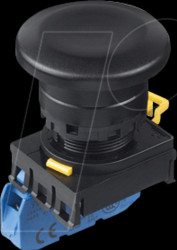 YW1B-M4E10B Flush-mount button YW, 40 mm , 1 NO, black