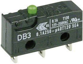 Mikroprzełącznik DB3C-A1AA 250 V/AC 0.1 A 1 x wł/(wł) ZF chwilowy 1 szt.