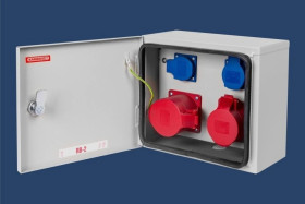 Rozdzielnica budowlana 16A/5P + 32A/5P + 2 X 2P+Z 230V IP54 RB-2